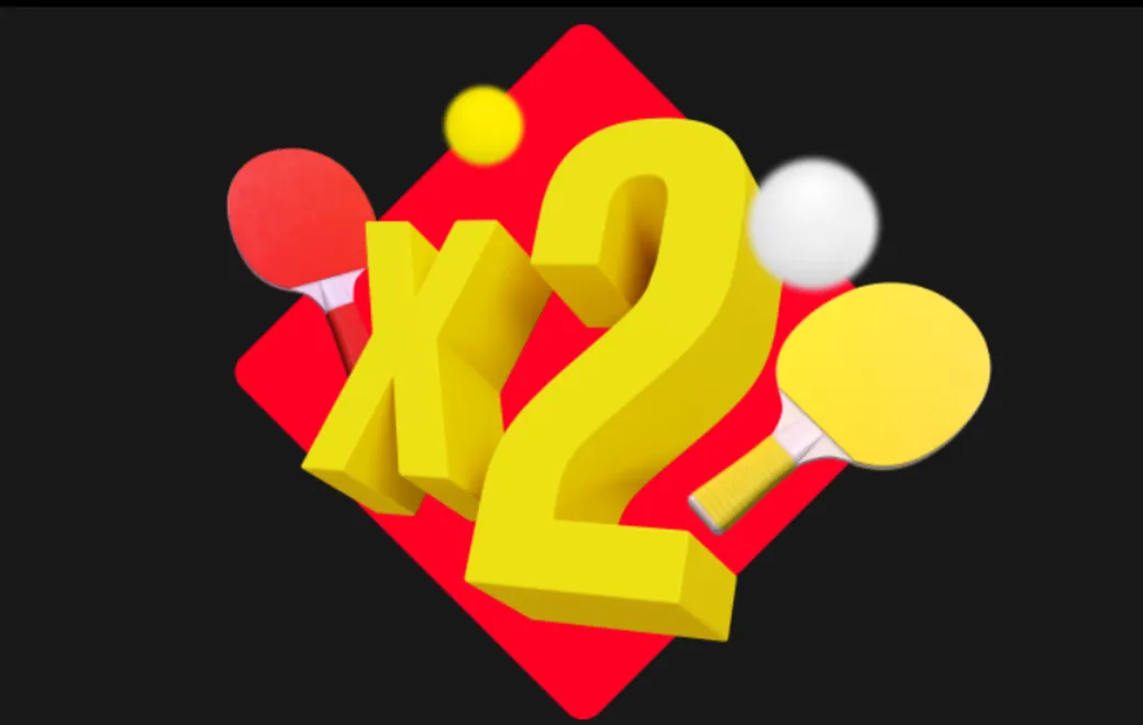 BetBoom удваивает выигрыш по случайной ставке на настольный теннис