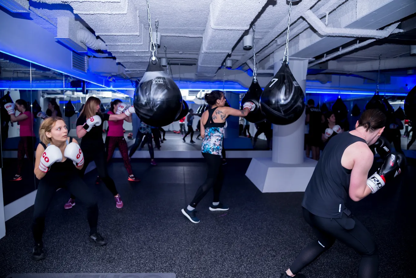 Занятие боксом в сети Фитмост. Фото: www.fitmost.ru