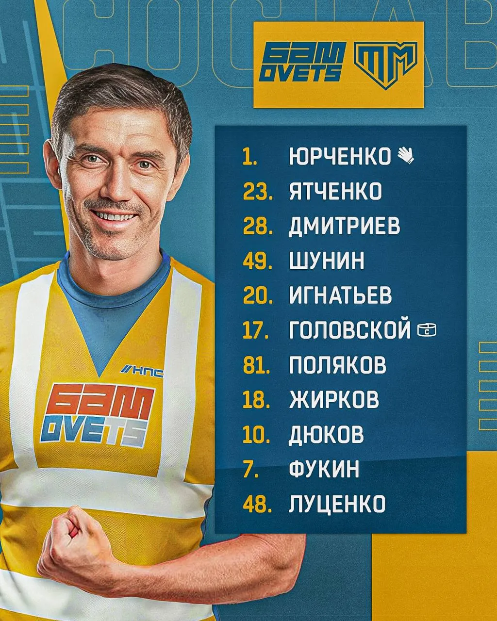 Юрий Жирков в стартовом составе «БАМОVETS»